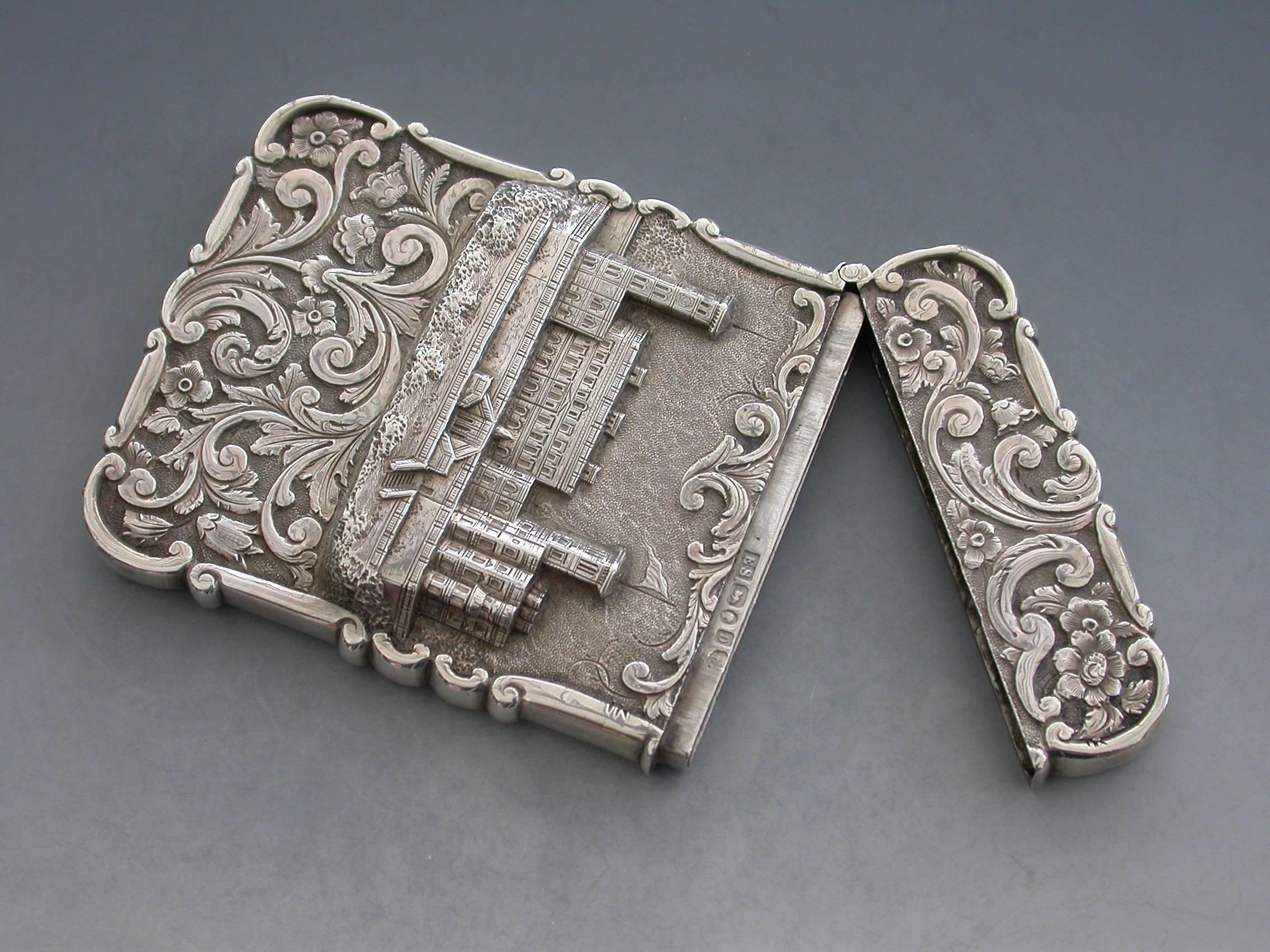 Victorian Silver Castle-Top Card Case 