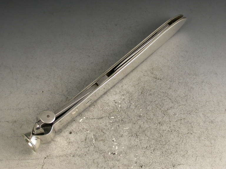 Large Victorian Silver Combined Cigar Cutter and Pen Knife by C & G Asprey, 1897 In Good Condition In Sittingbourne, Kent