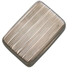 George IV Silver Vinaigrette "Quill Pen and Book Grille" by William Edwards 1823