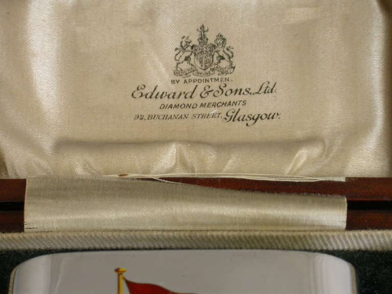 George V Scottish Yacht Club Presentazione Anello portatovaglioli in argento Birmingham, 1926 In condizioni buone in vendita a Sittingbourne, Kent