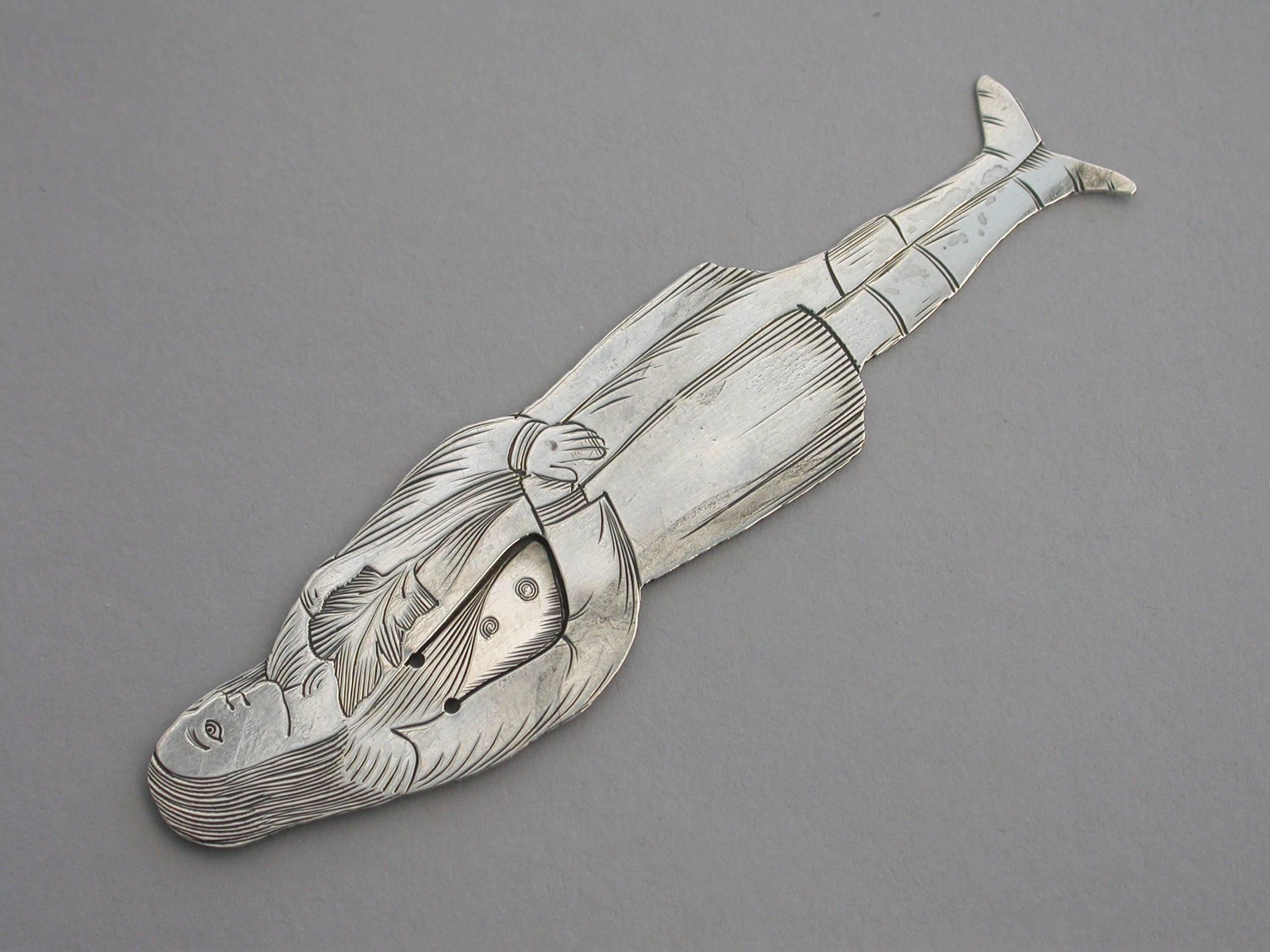 Unknown Edwardian Novelty Silver Figural Bookmark Charles Dickens 'Sydney Carton' For Sale
