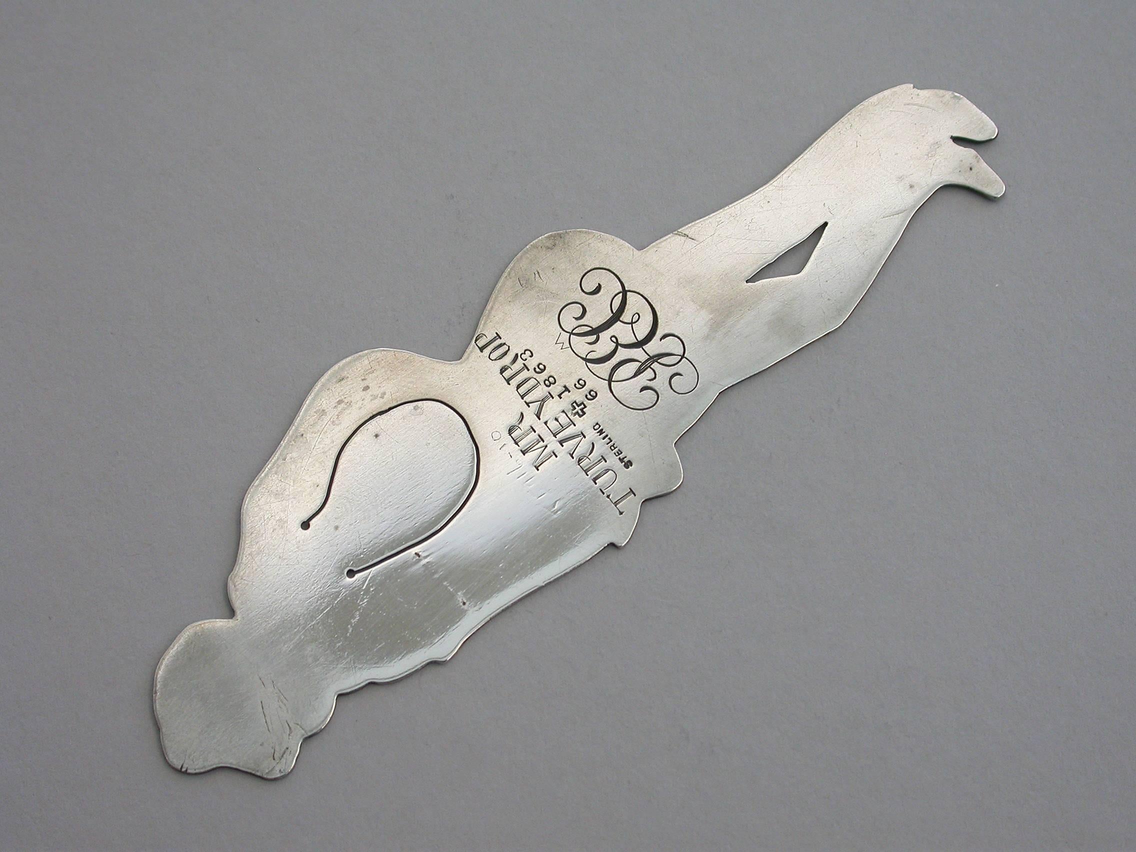 Edwardian Novelty Silver Figural Bookmark 'Mr Turveydrop', New York For Sale 1