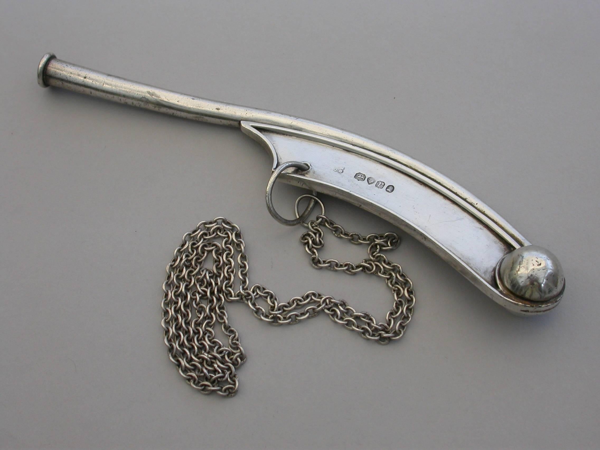 William IV Large Silver Bosuns Whistle by Reily & Storer, London, 1832 1