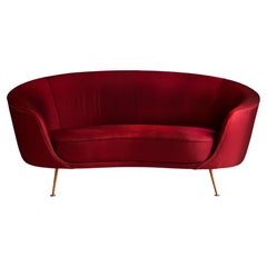 Ico Parisi, rare Egg sofa, model 812, 177x77 cm, Cassina, 1953, one of a pair