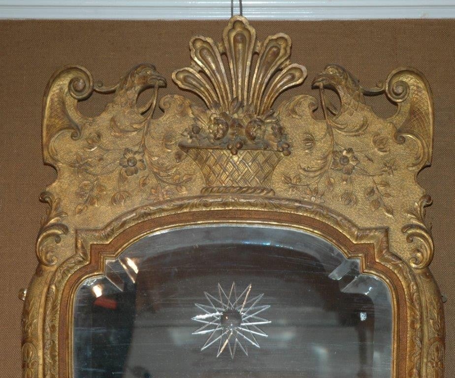 British Pair of George I Style Victorian Giltwood Mirrors