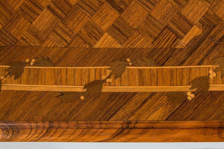 Rosewood and Marquetry Writing Table In Good Condition In Lymington, Hampshire