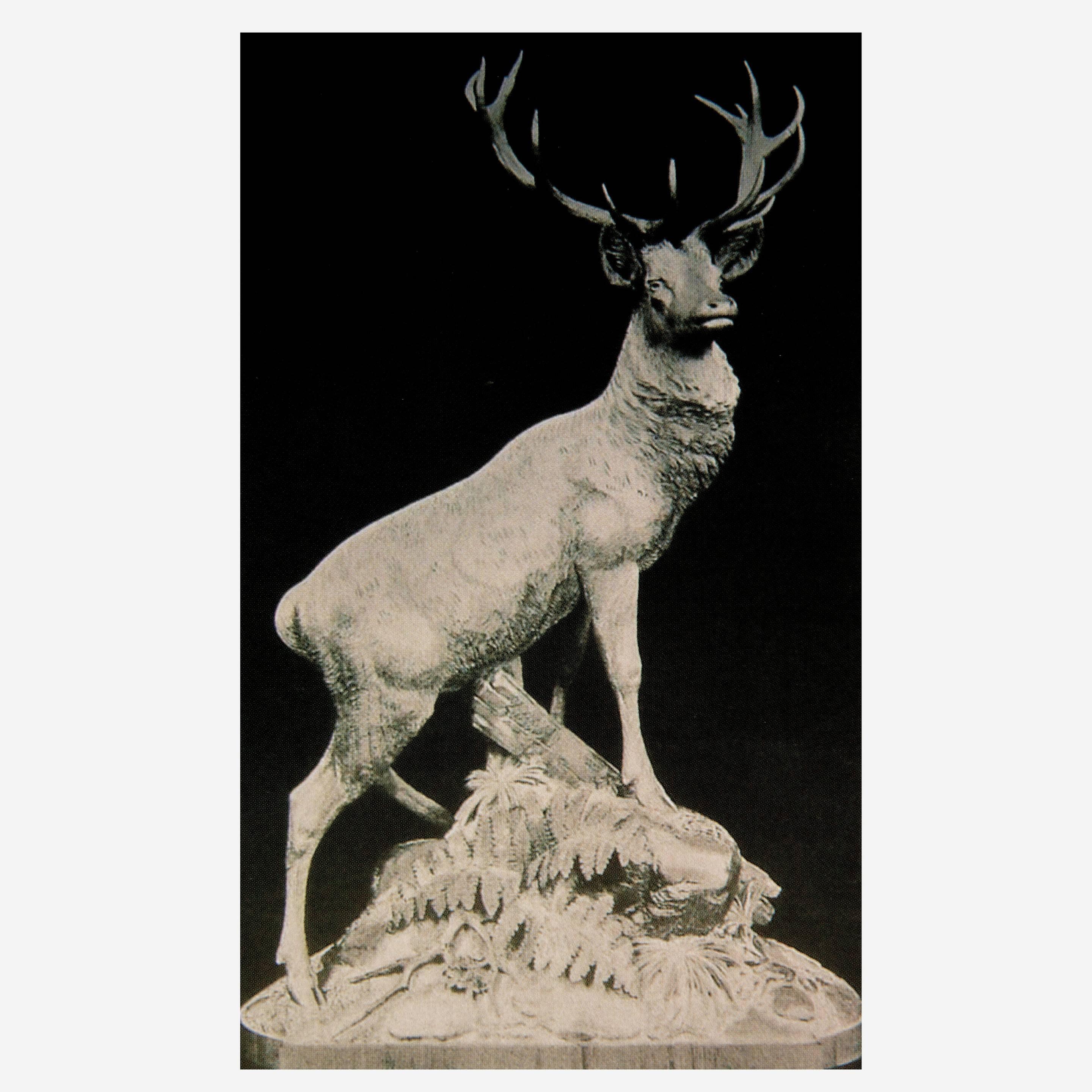 Superb Quality ‘Black Forest’ Maple Wood Model of a Stag Signed by F R Michel In Good Condition In Lymington, Hampshire