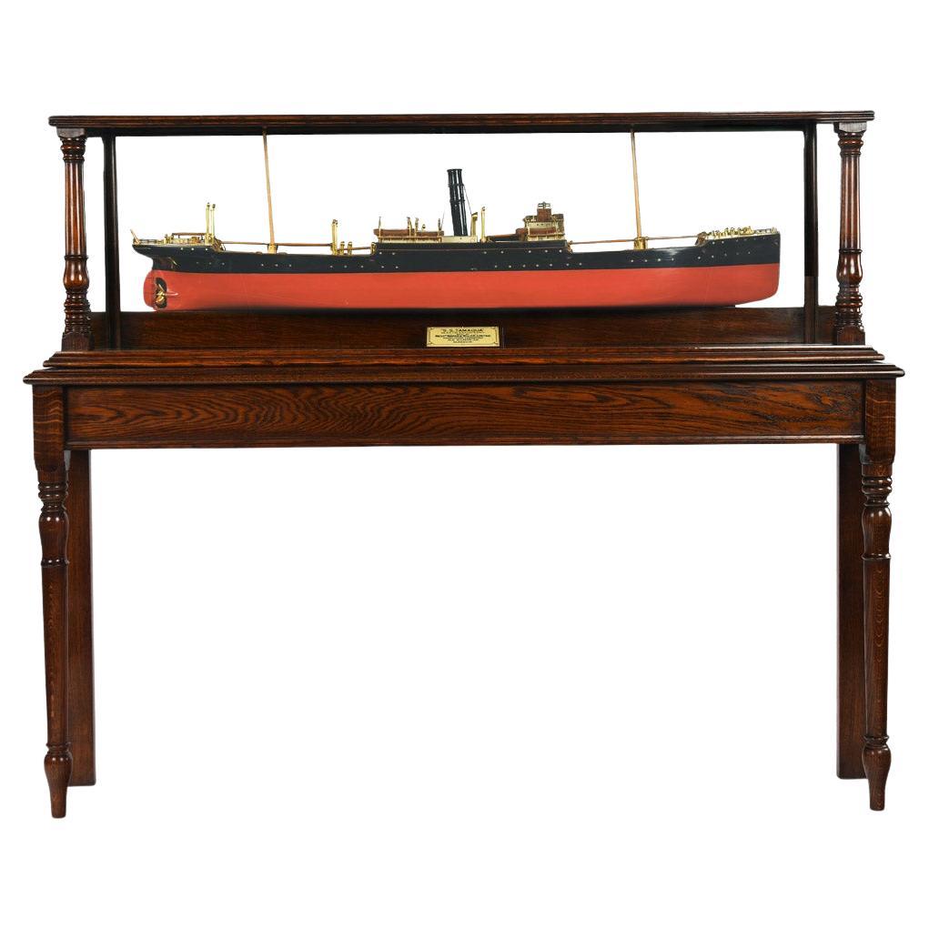 A Fine Cased Presentation Builder’s Model of the S. S. Tamaqua Cargo Ship