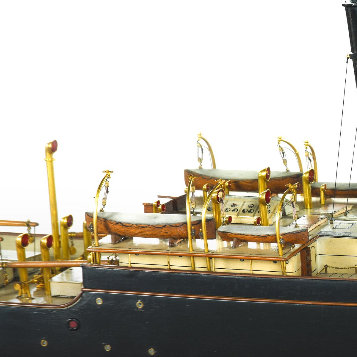 Modèle de construction du cargo S. S. Tamaqua, présenté dans un beau coffret en vente 1