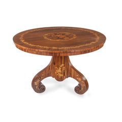 A Fine Victorian Goncalo Alves and Marquetry Centre Table