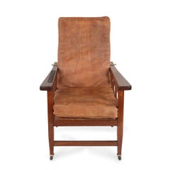 A Fine Early 20th Century Reclining Armchair Made from the Timber of HMS Renown
