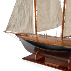 A Model of the Famous Yacht America, Winner of the 53 First America’s Cup. Late