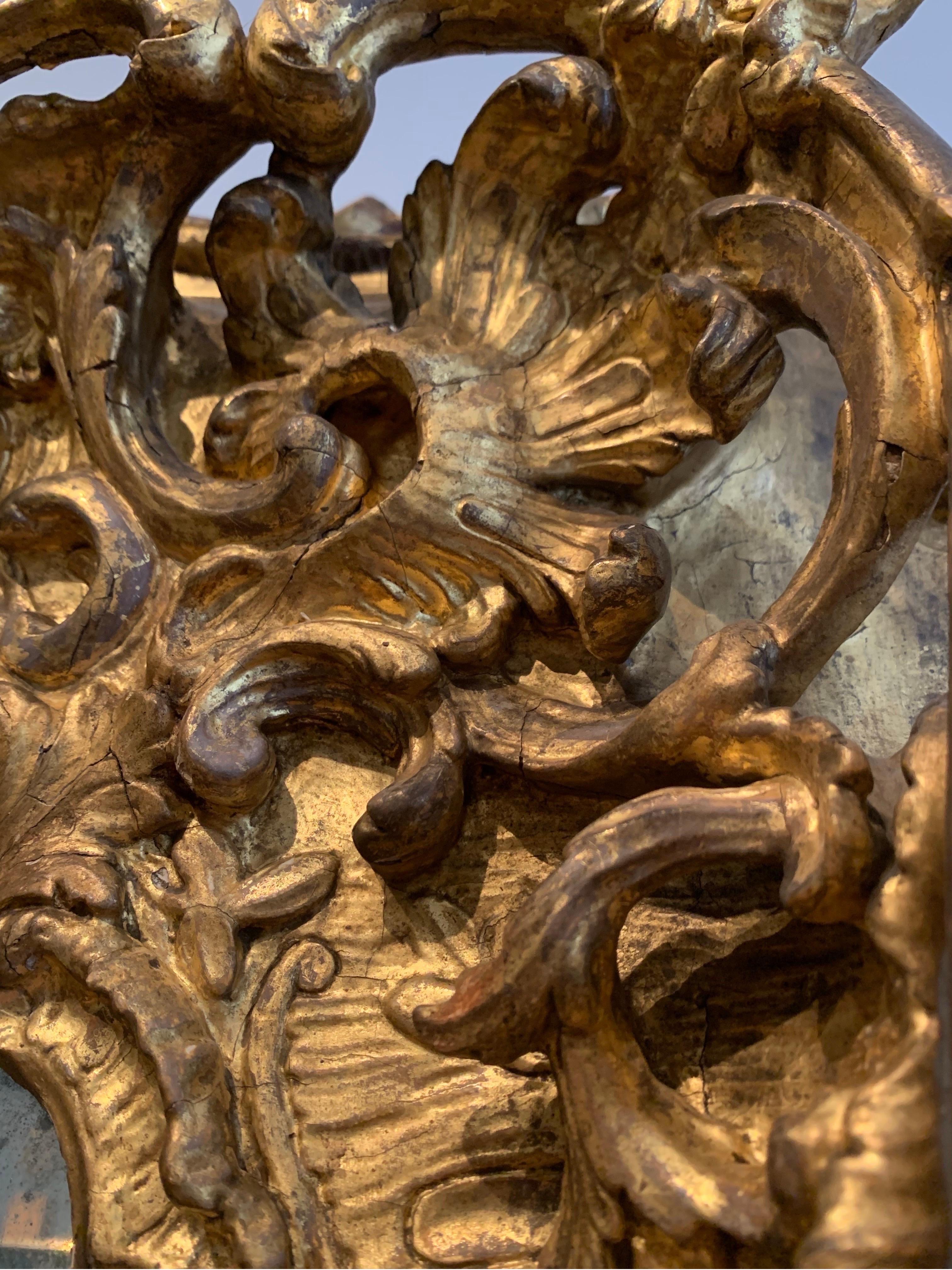 Asymétrique français du 18ème siècle Cadre Rococo, bois sculpté et doré, vers 1735-40 en vente 10