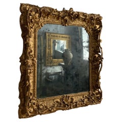 French Asymmetric 18th c. Rococo Frame, carved and gilded wood, circa 1735-40