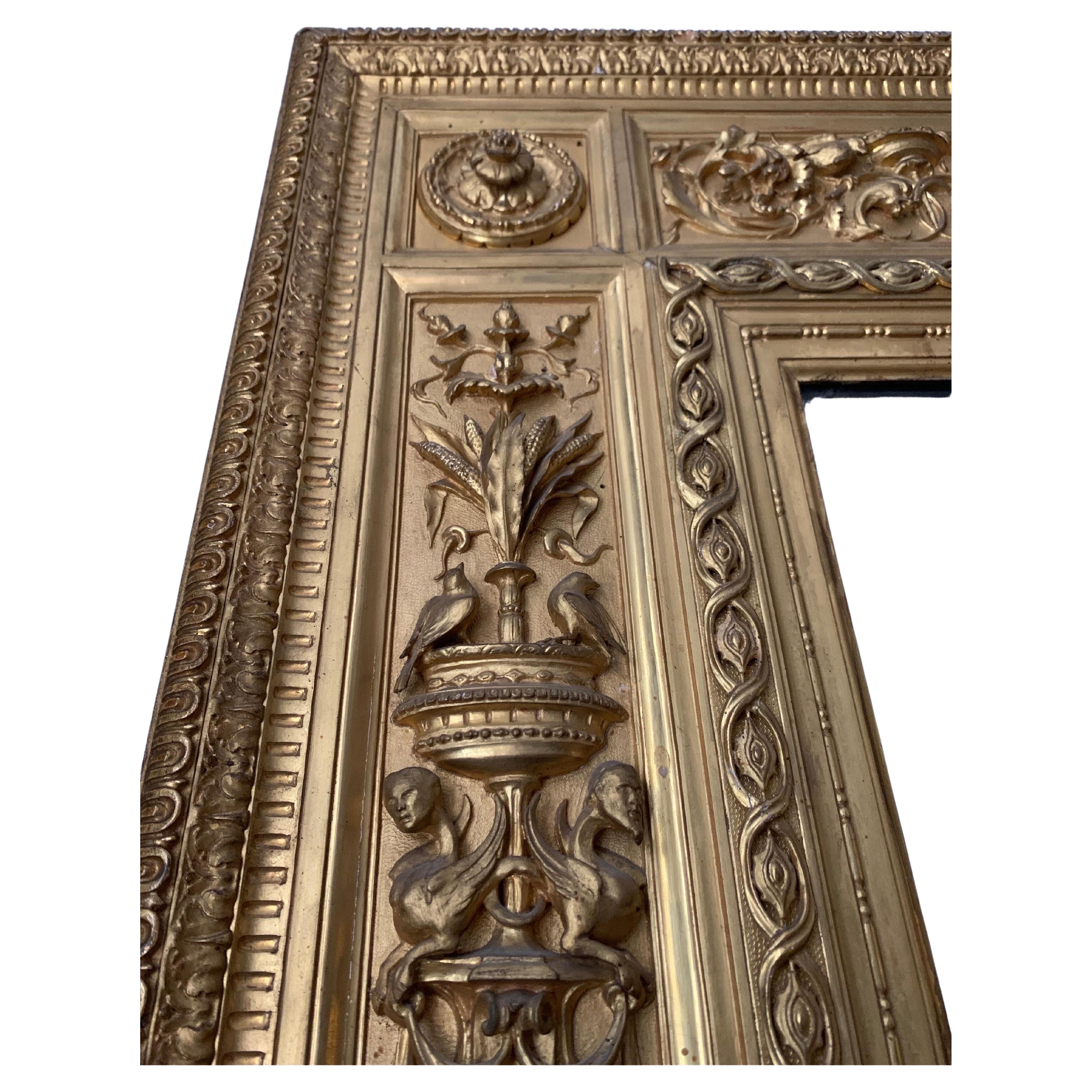 〈希少品〉レーニンの肖像画（木製フレーム）　横625㎜×縦825㎜　1970年代 Renaissance Revival Italian Frame, 19th c. Carved Gilded Wood