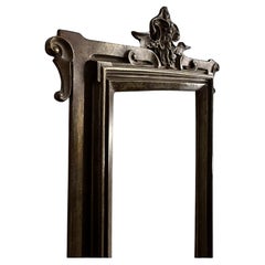 Bronze Frame Late 19th “Art Nouveau” Period Pediment Figure of Silenus