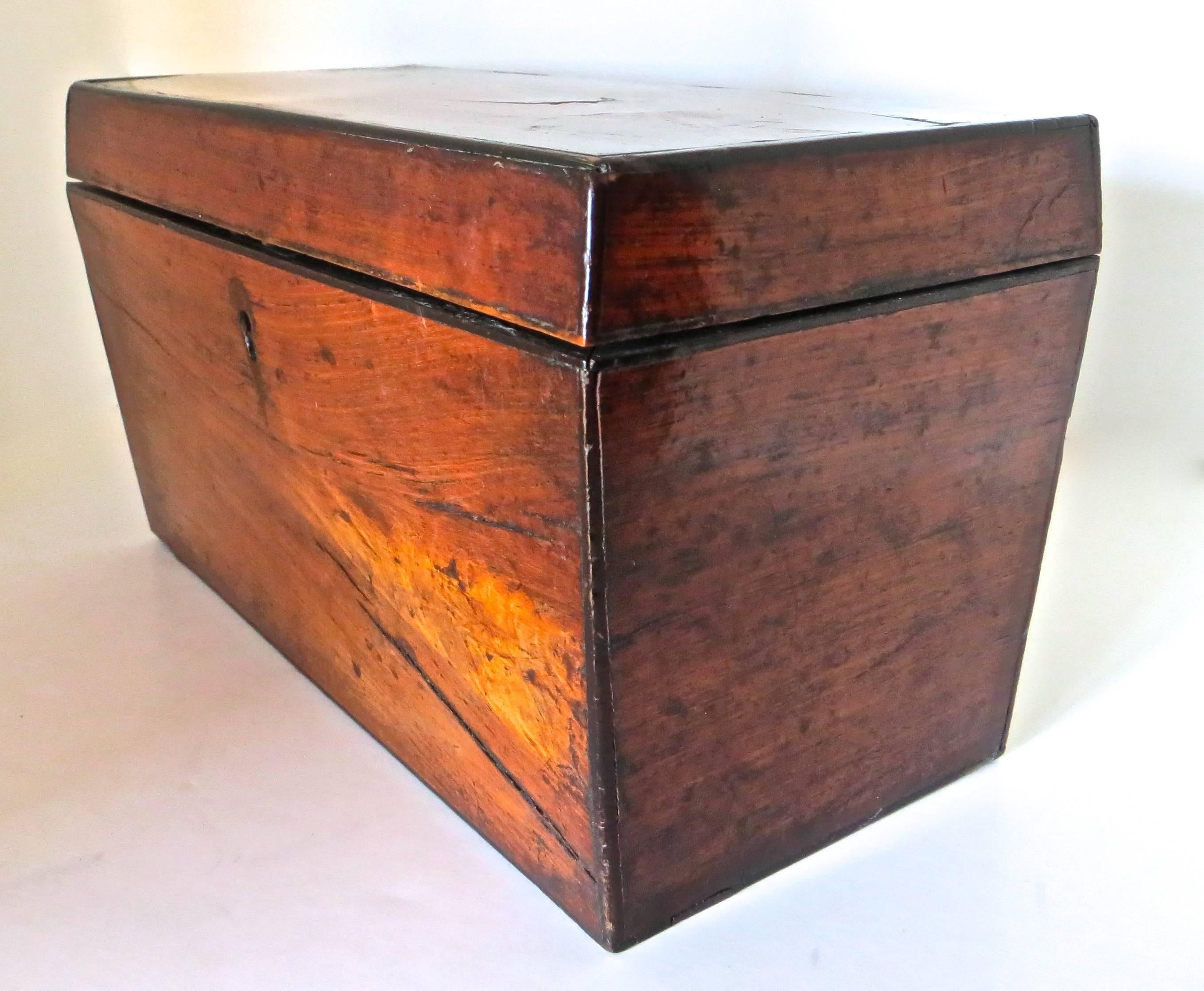 mahogany tea caddy