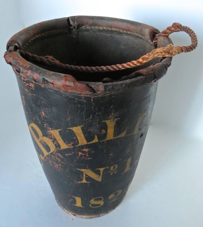 American Leather Fire Bucket, circa 1824 at 1stDibs