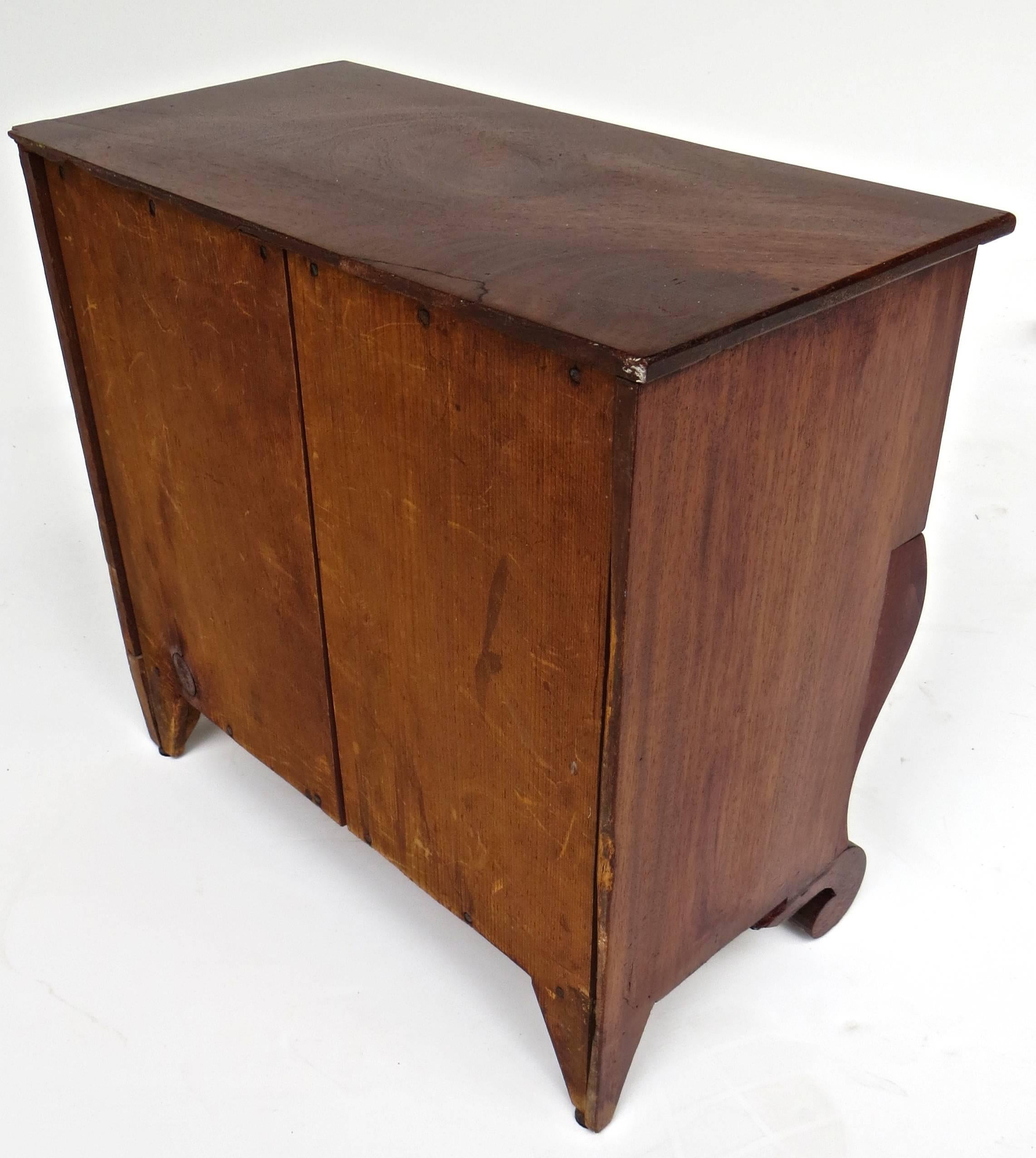 Wood 19th Century American Empire Miniature Chest (possibly Thomas Day)