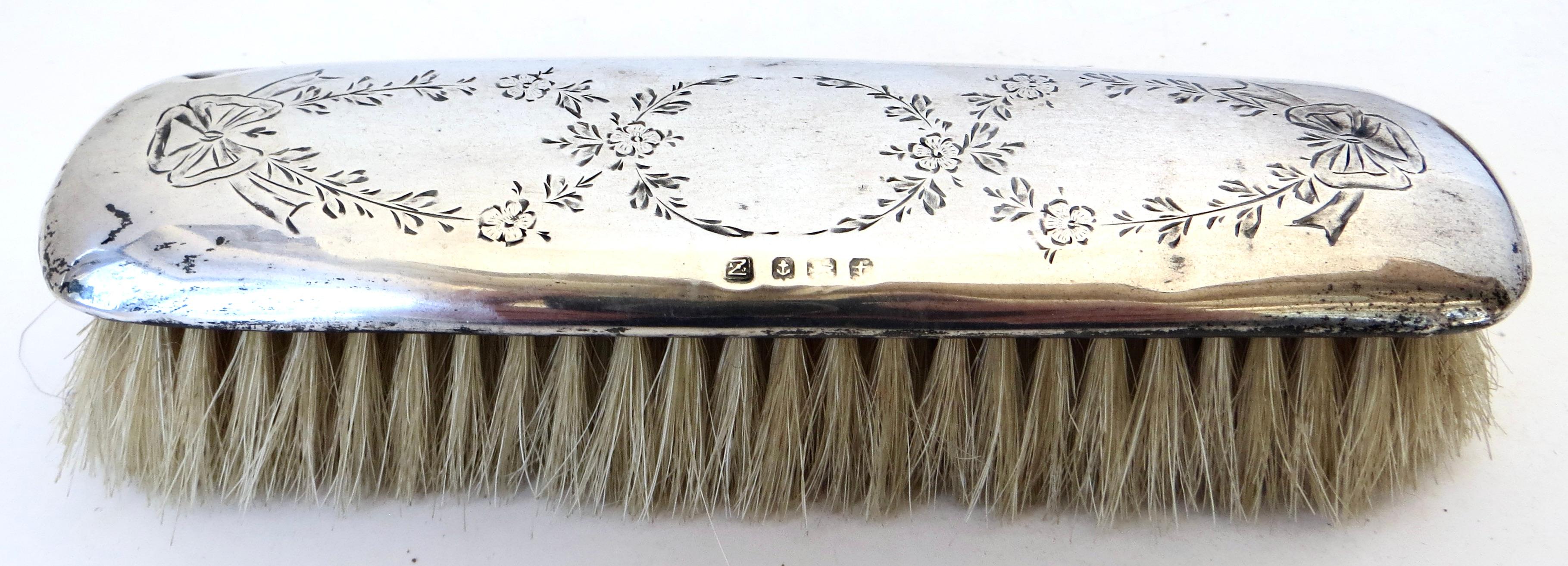 Art Nouveau (7) Piece Sterling Silver Vanity 