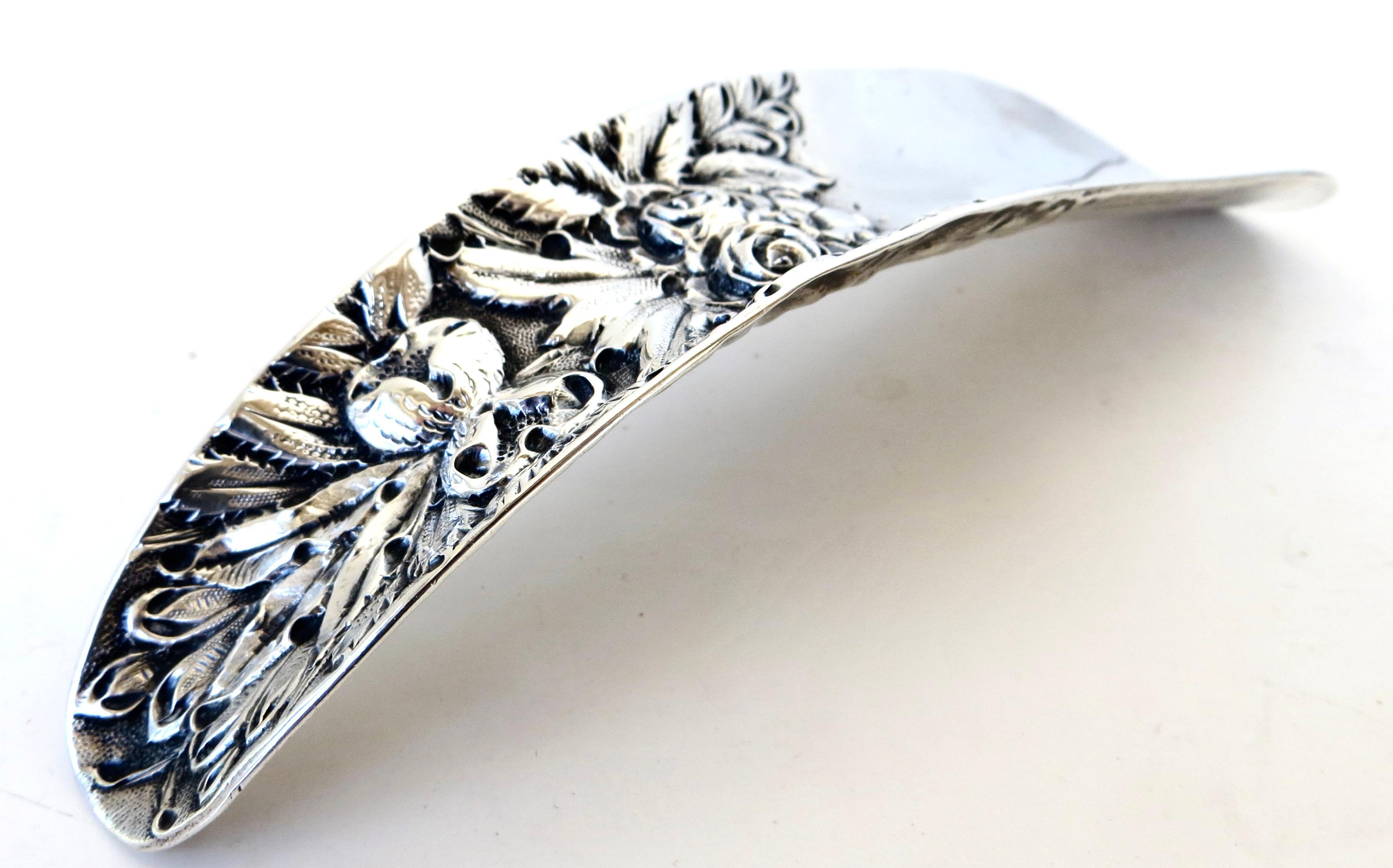 Art Nouveau (7) Piece Sterling Silver Vanity 