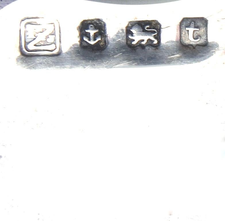 Art Nouveau (7) Piece Sterling Silver Vanity 