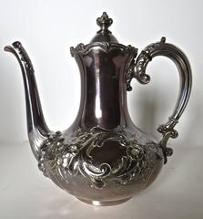 American Five-Piece Silver Plate Tea Service with Tray, Late 19th Century