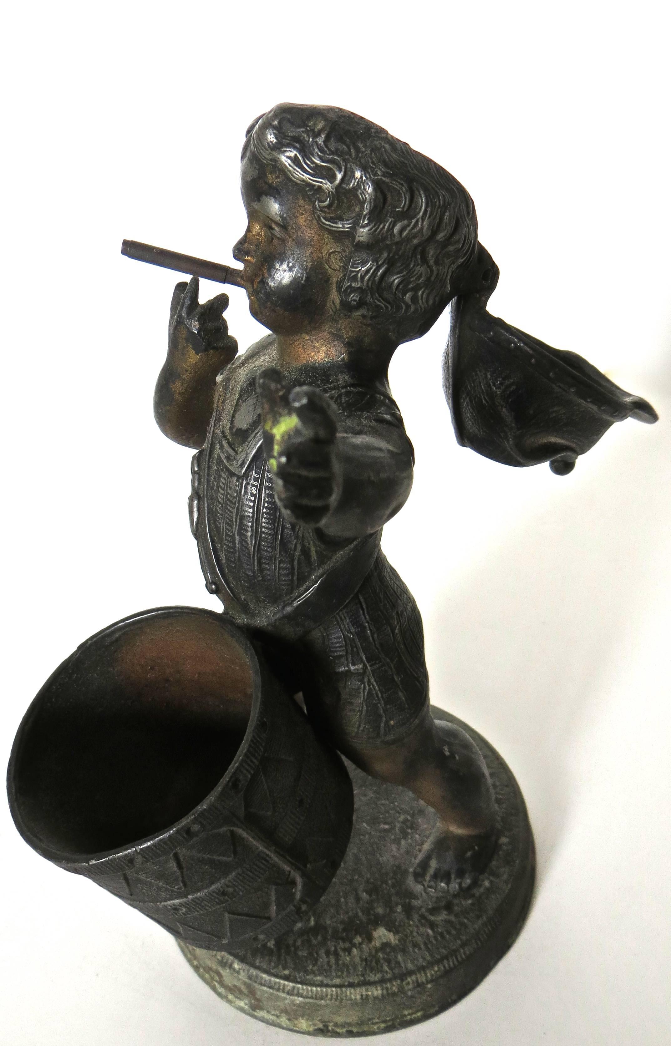 Victorian American Figural Cigar Lighter/Match Holder, circa 1880s