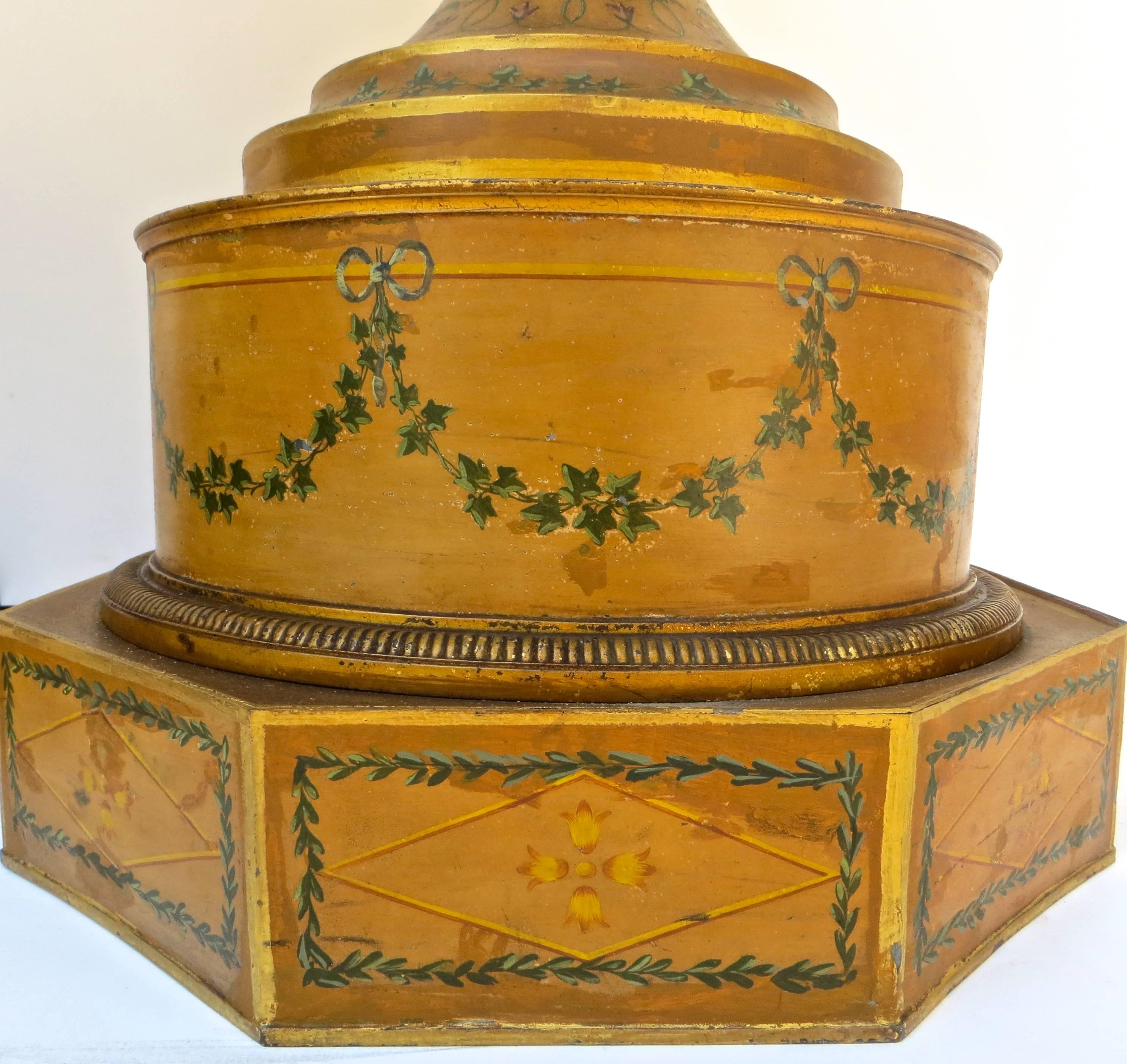 Pair of 19th Century Urns 'Japanned Tole and Copper' For Sale 5