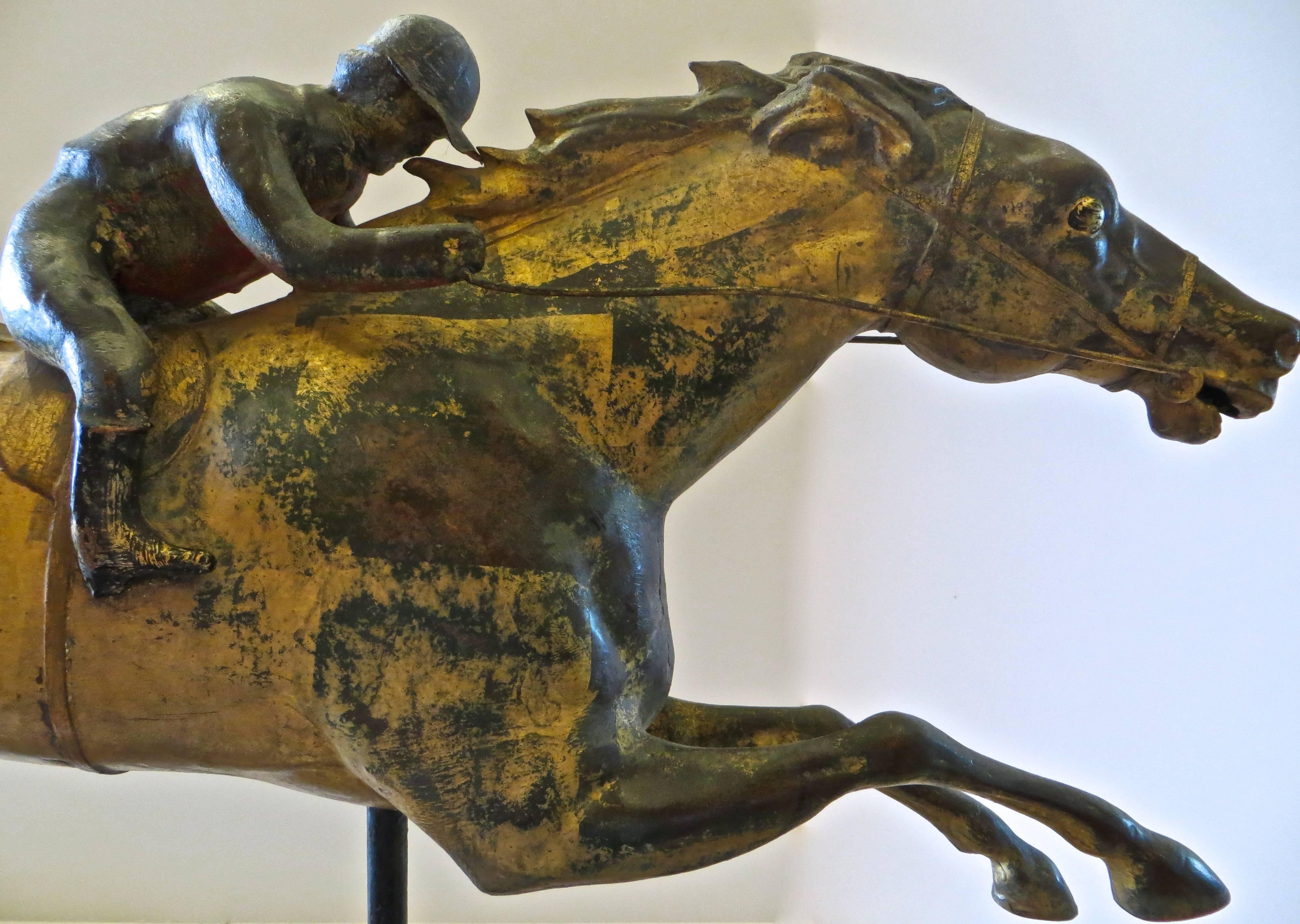 horse and jockey weathervane