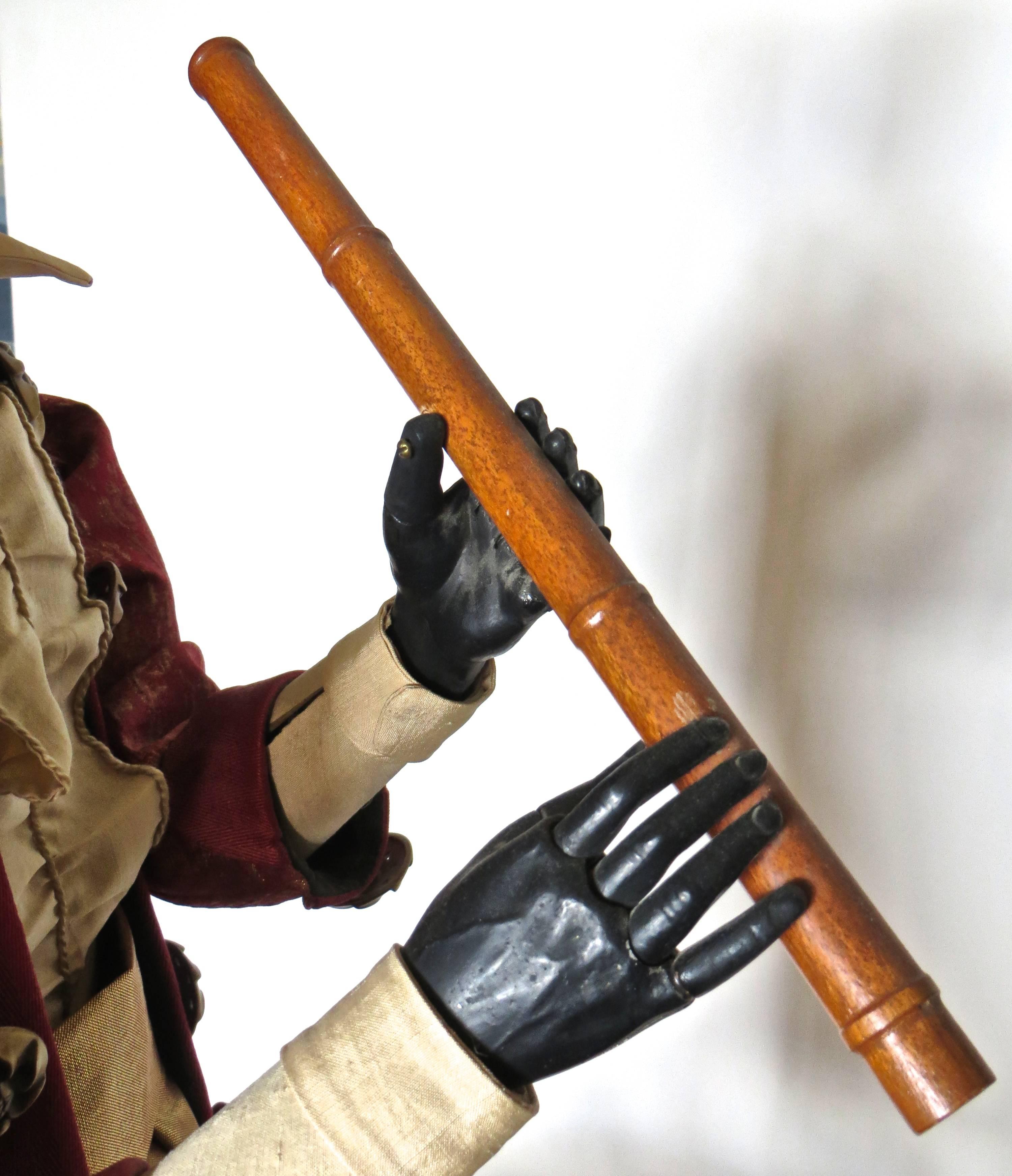 Folk Art “Ethiopian Flutist” French Musical Automaton by Gustave Vichy, circa 1870s