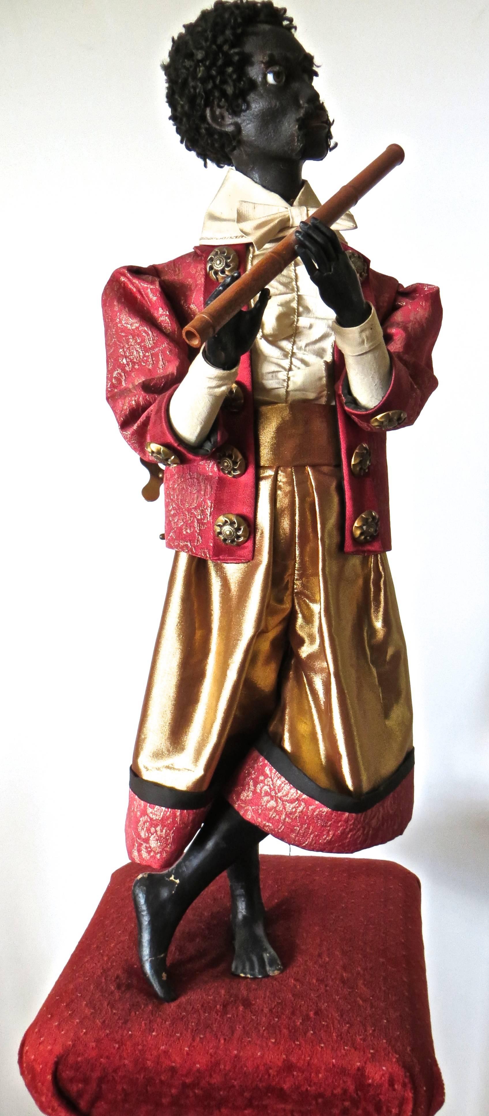 Hand-Crafted “Ethiopian Flutist” French Musical Automaton by Gustave Vichy, circa 1870s