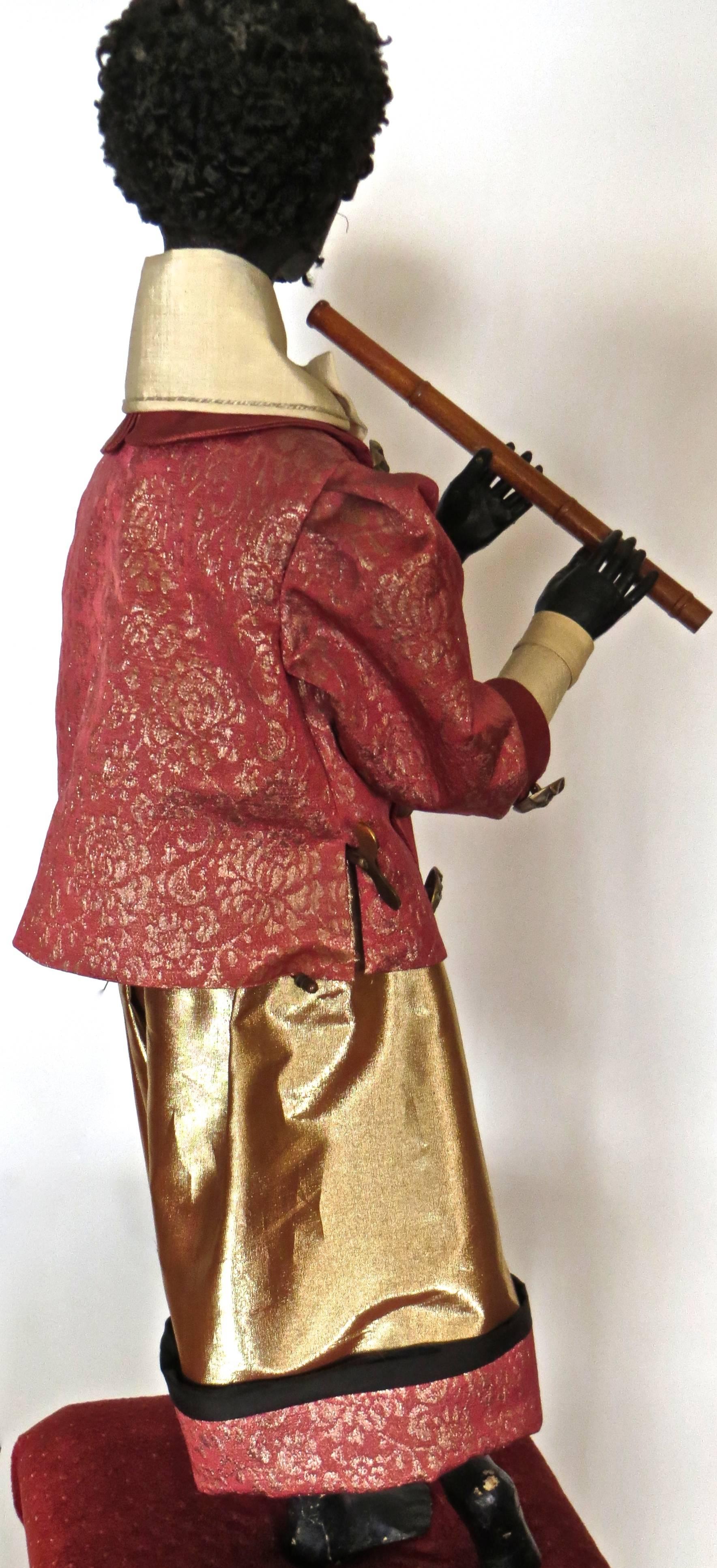 Late 19th Century “Ethiopian Flutist” French Musical Automaton by Gustave Vichy, circa 1870s