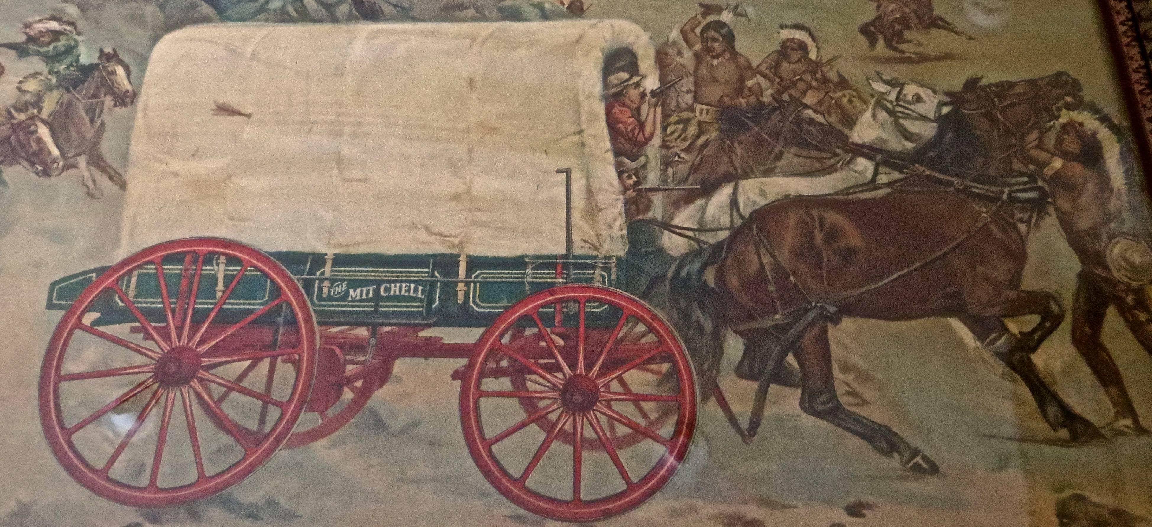 Other Mitchell & Lewis Covered Wagon Advertising Lithograph, American, circa 1901