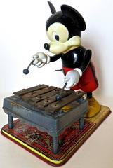 Toy Mickey Mouse Playing Xylophone, American, circa 1950s