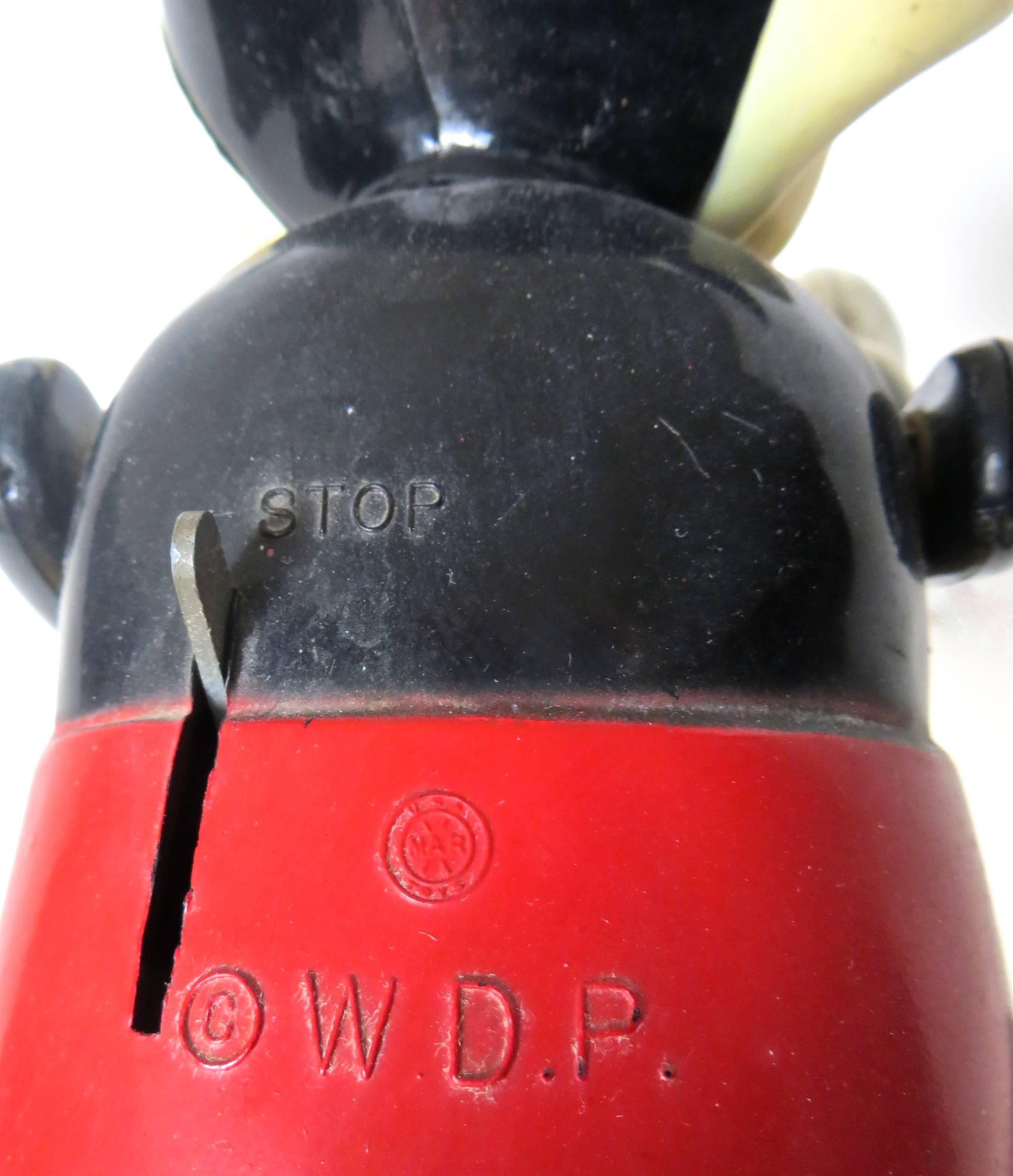 Folk Art Toy Mickey Mouse Playing Xylophone, American, circa 1950s