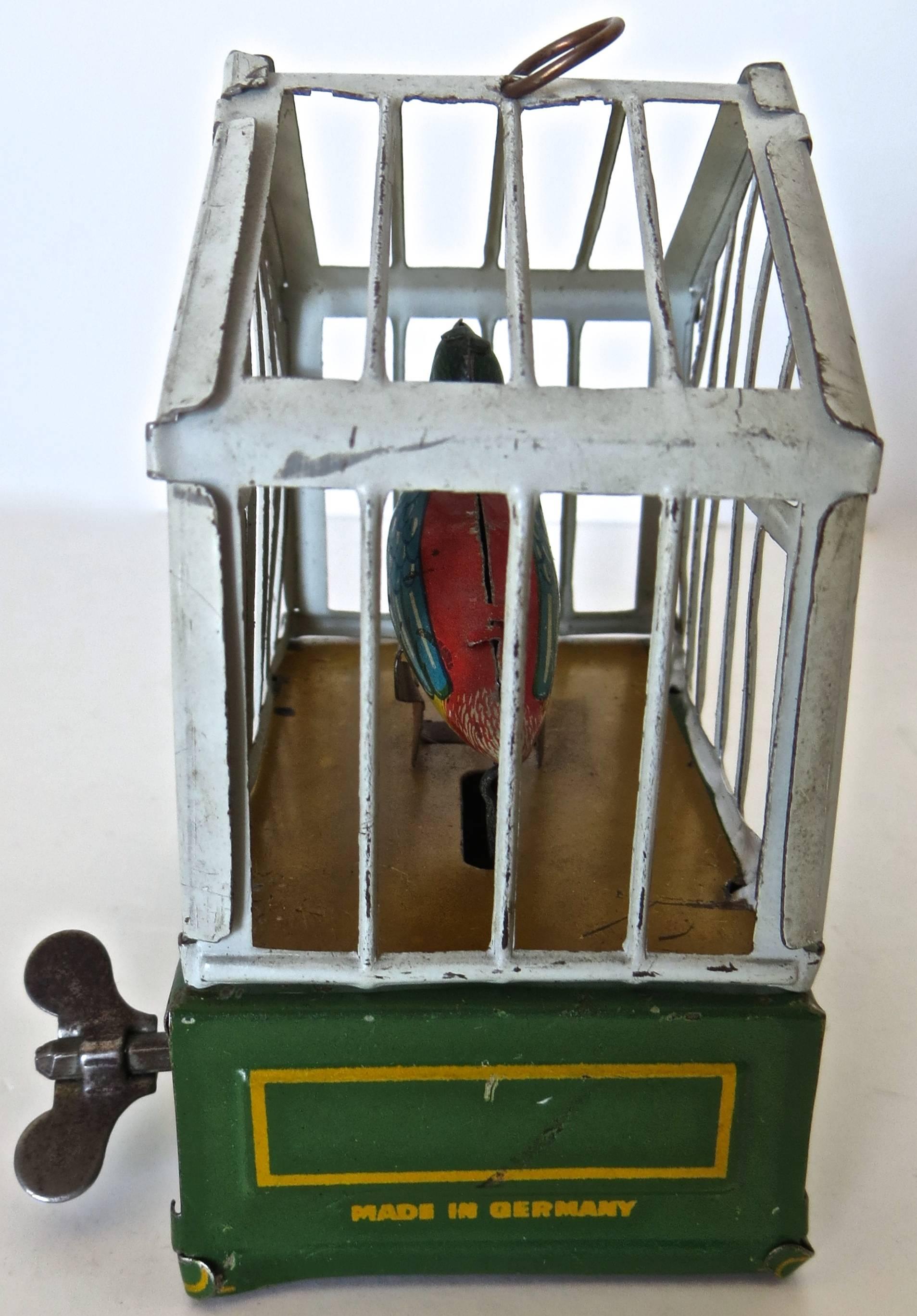 bird in cage toy