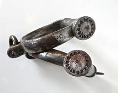 Handcuffs by Hiatt, England 'Prop From Magician' Labeled#24, circa 1870