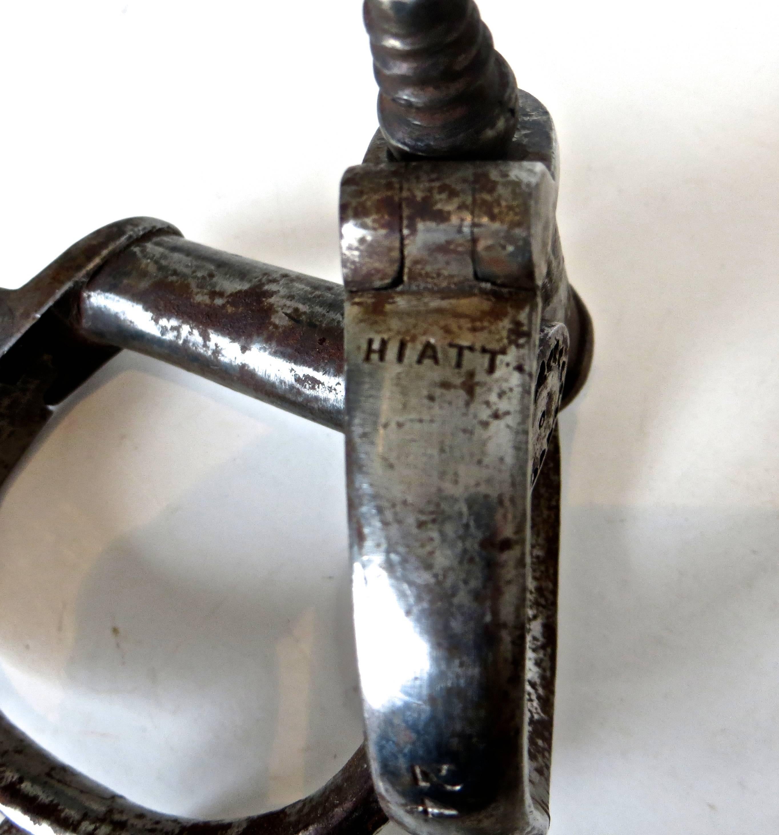 antique hiatt handcuffs