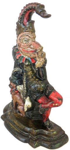 "Punch" Figural Cast Iron Doorstop, circa 1885