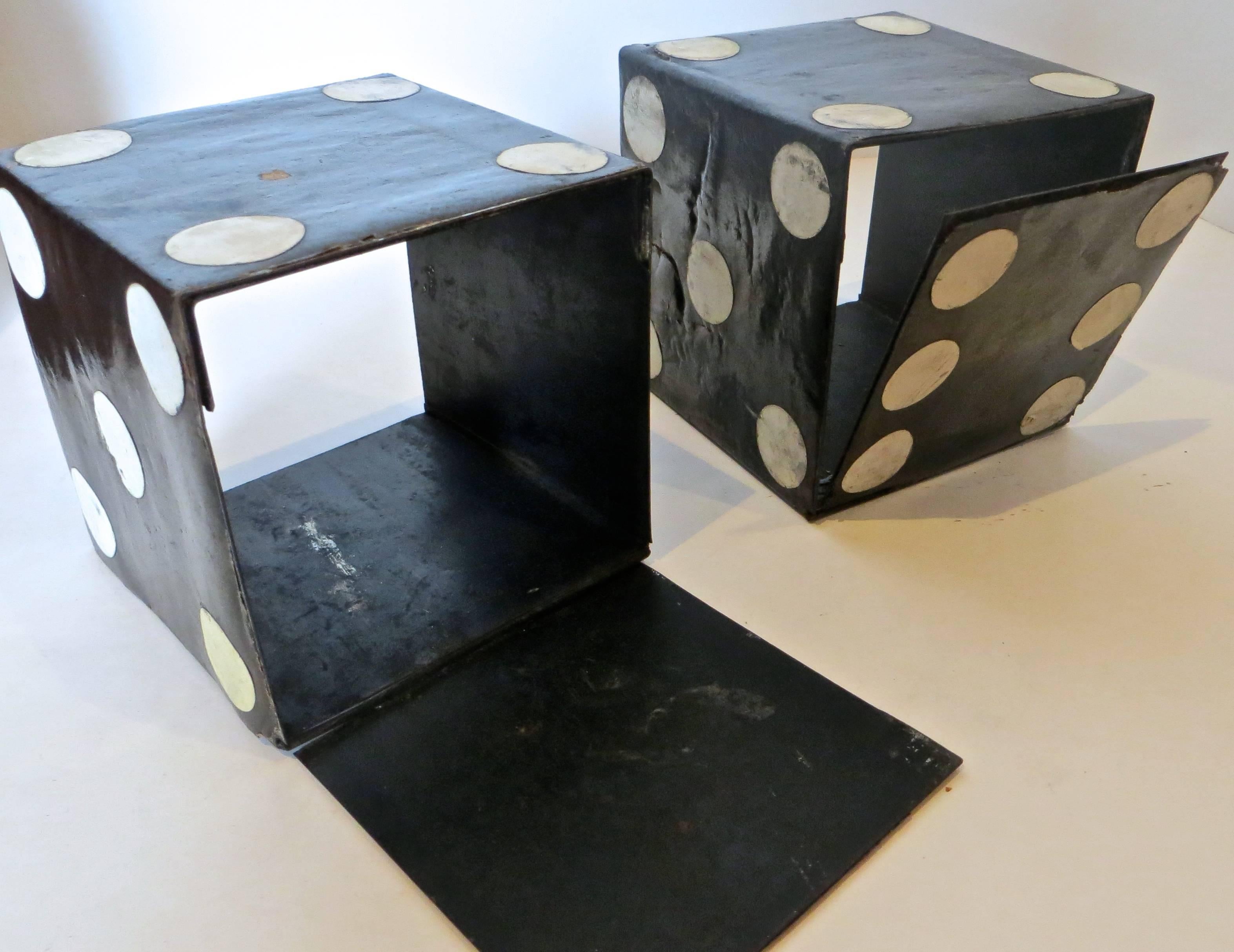 American Two-Sided Four-Door Box with Pair of Dice, Magic Trick, circa 1890