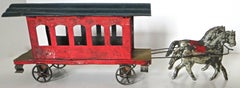 Amerikanischer Zinn-Spielzeugwagen, um 1880