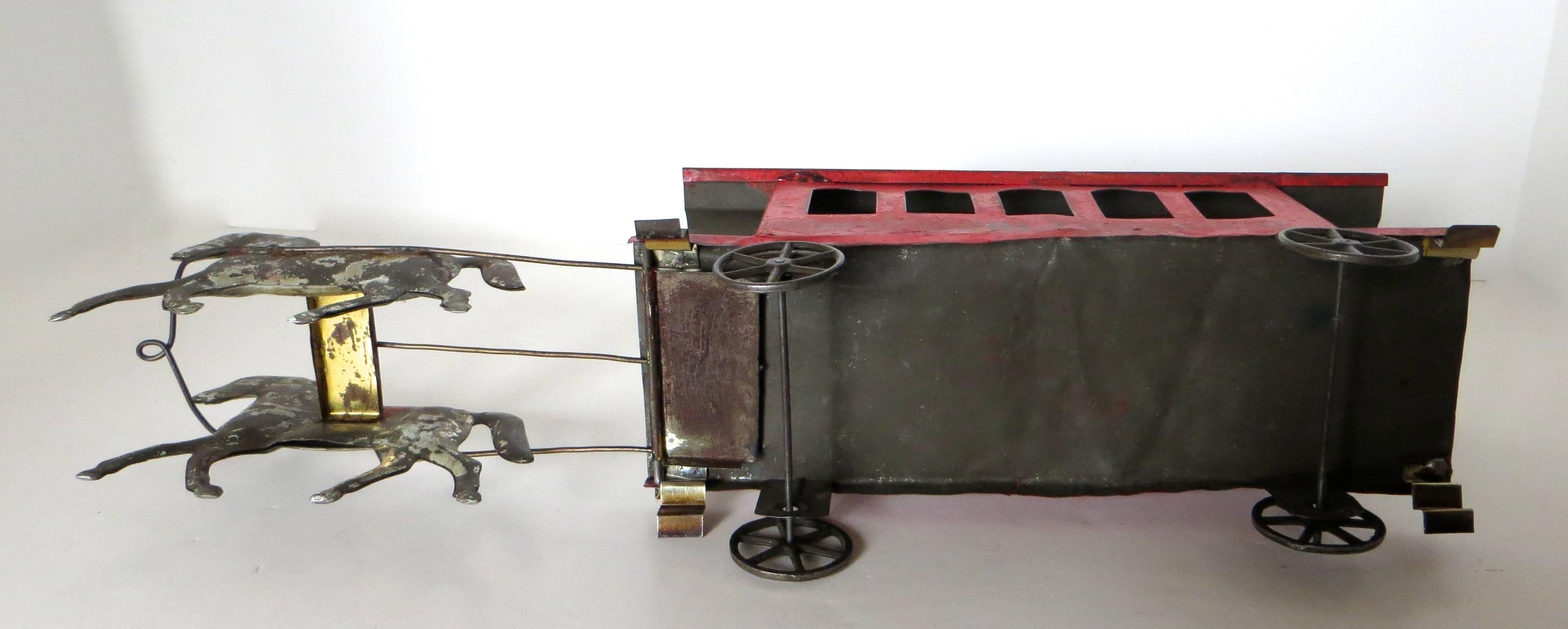 American Tin Toy Trolley, circa 1880 For Sale 2