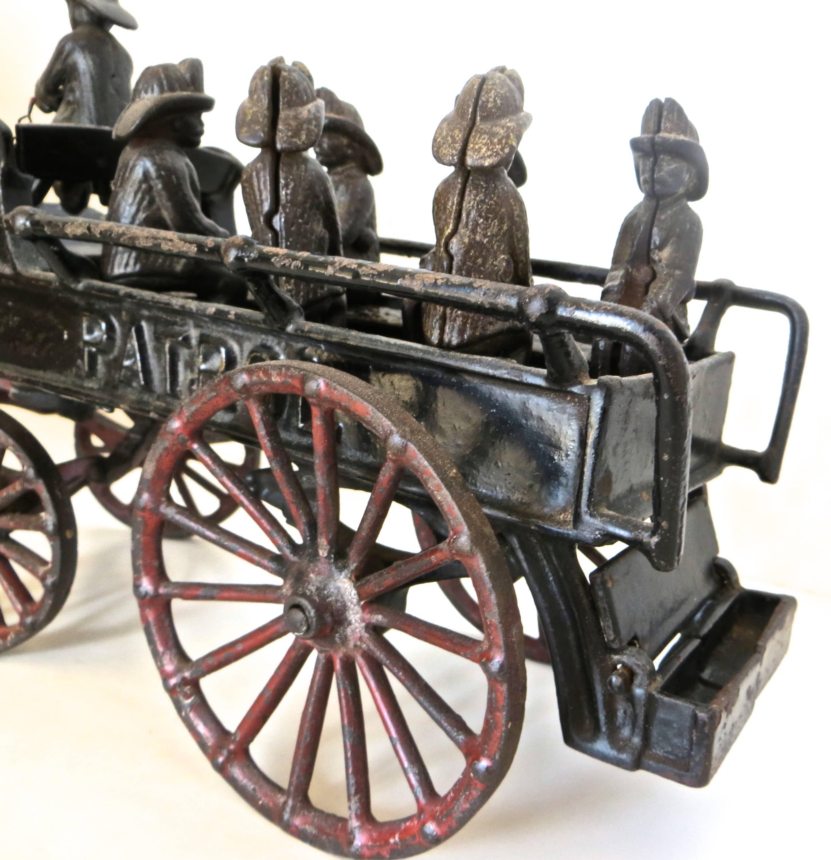 Early 20th Century American Cast Iron Horse Drawn Fire Patrol, circa 1910