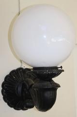 Antique Pair Grand Beaux Arts Globe Wall Sconces, Exterior or Interior