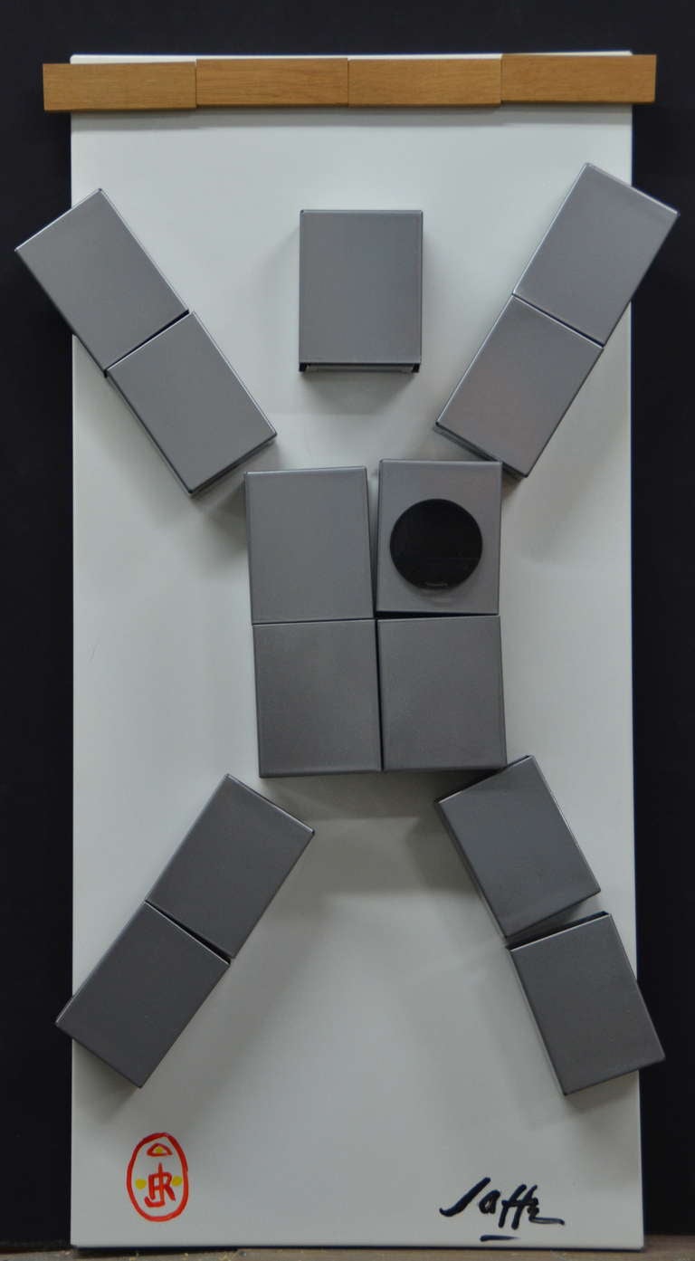 Painted Contemporary Artist Ronn Jaffe’s Iconic ‘Holloman' Magnetic Sculpture For Sale