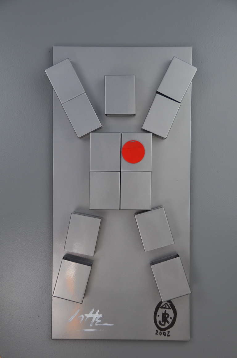 Aluminum Contemporary Artist Ronn Jaffe’s Iconic ‘Holloman' Magnetic Sculpture For Sale