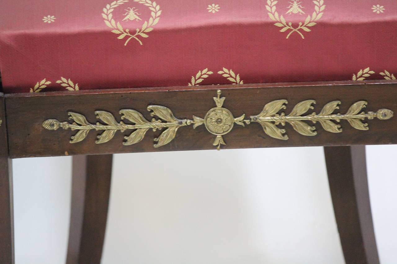 Mahogany Period French Empire Chairs, circa 1815 with Famed Provenance For Sale