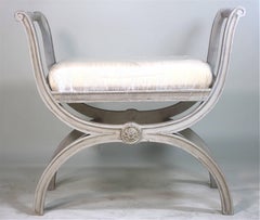 19th Century Swedish Gustavian Curule Form Bench