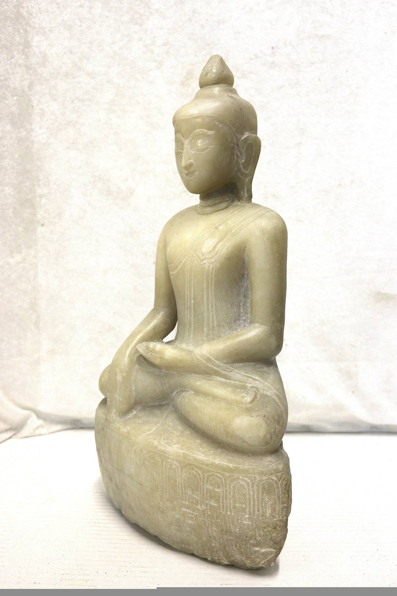 Asian Fine Sino-Tibetan Stone Carved Buddha 19th Century with Provenance